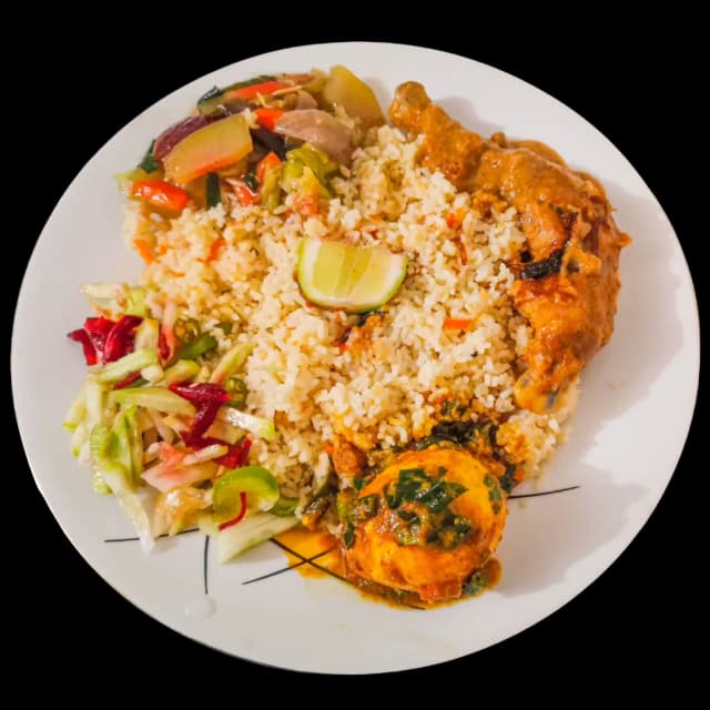 Arroz con pollo y verduras